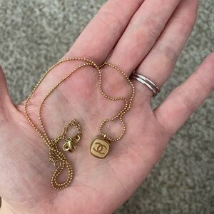 CC gold color necklace